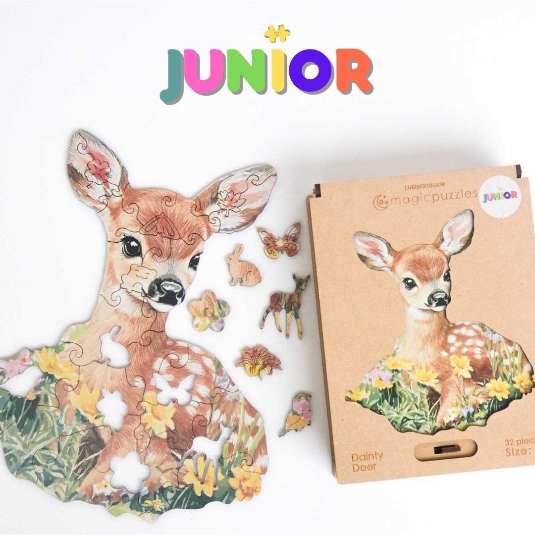 deer-junior-tag.jpg Puzzle Junior "Zierliches Reh" – Bild 1