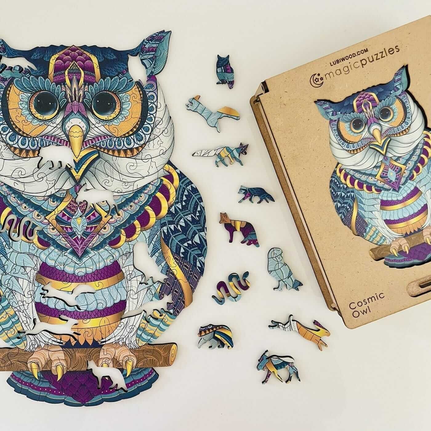 Owl-wooden-jigsaw-puzzle-39-1-1.jpg Cosmic Owl Jigsaw - Image 1