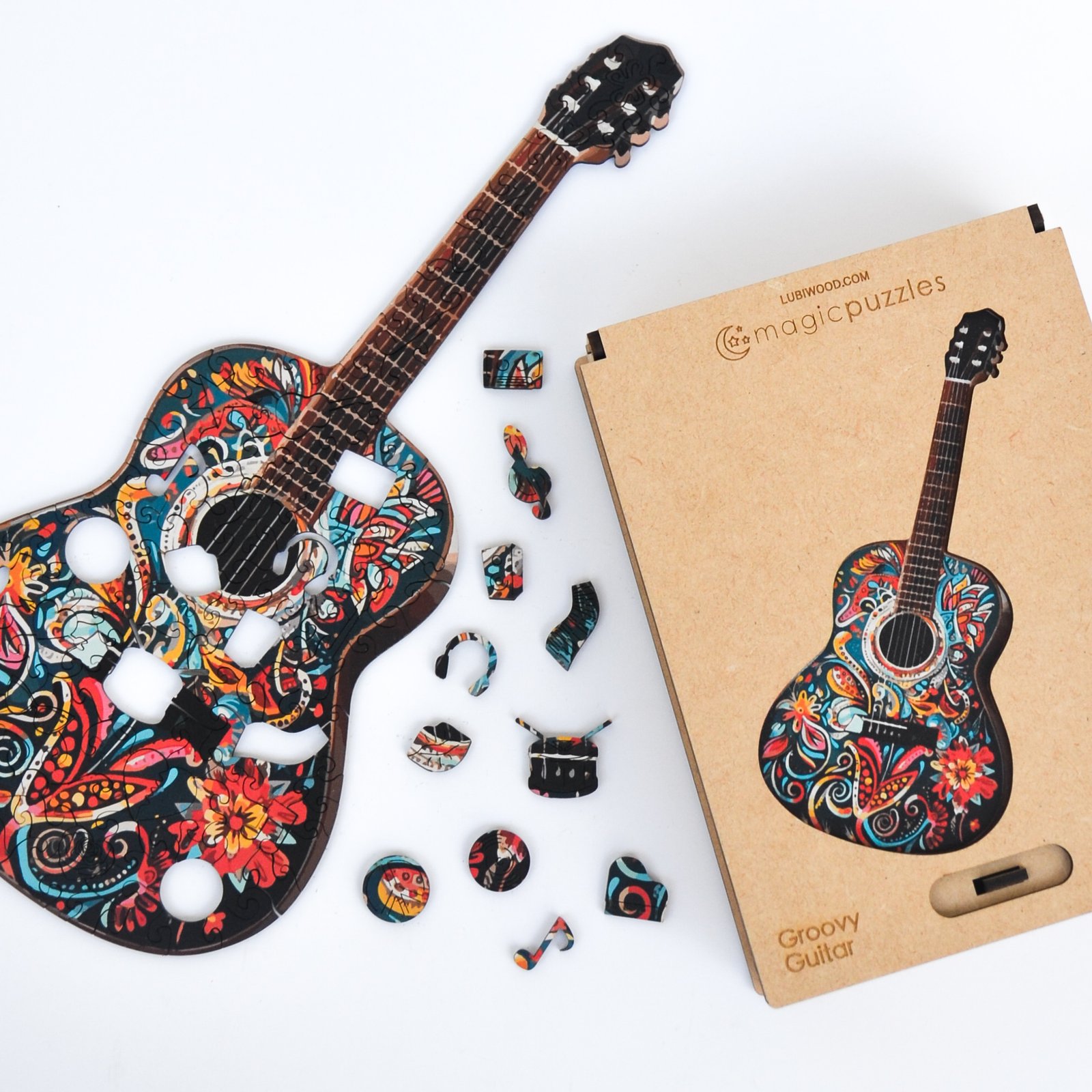 groovy_guitar_4 Puzzle Chitară Jucăușă - imagine 1